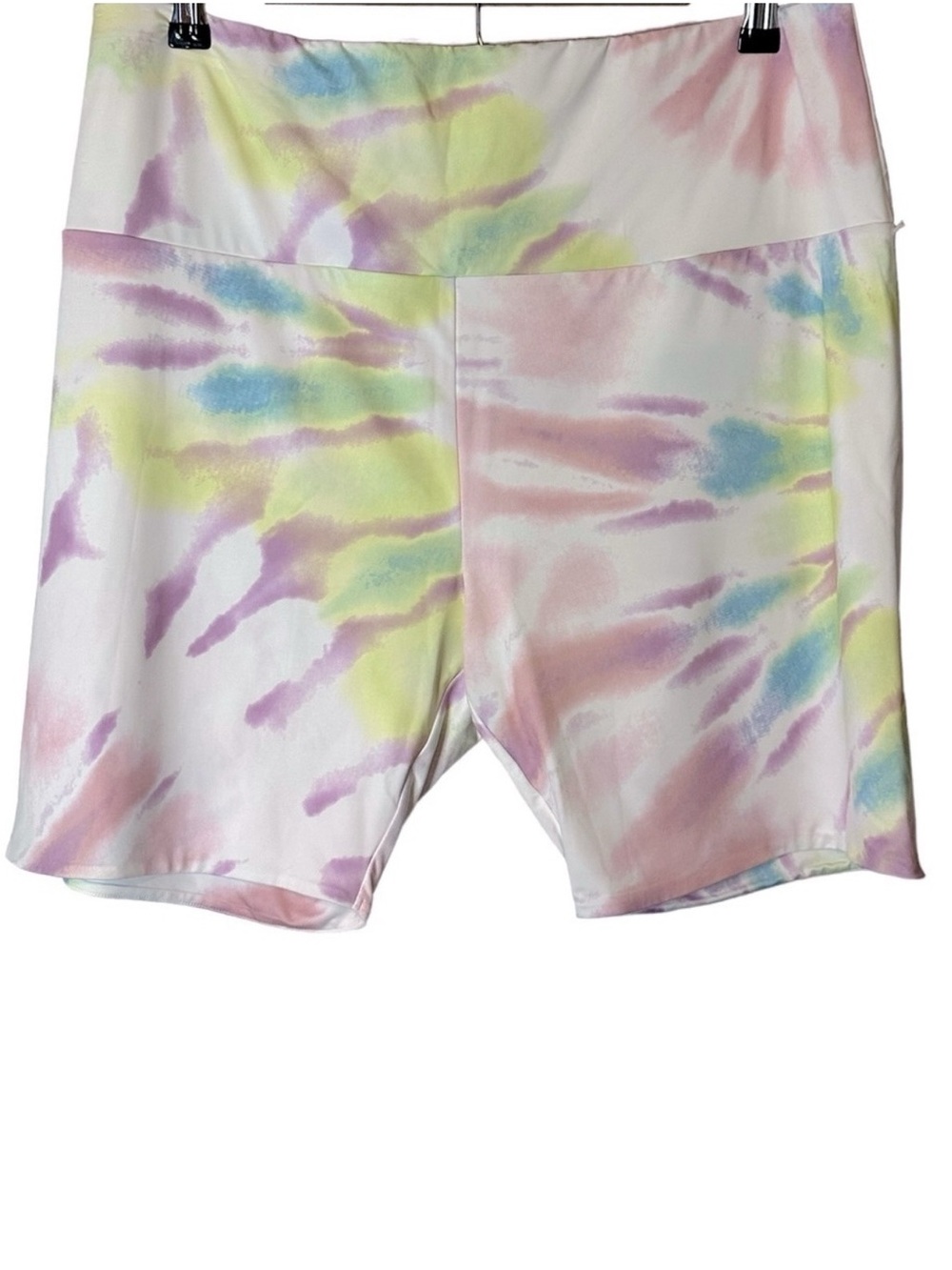 AFRM Lawson High Waisted Bike Shorts Pastel Tie Dye Fairy Festival Lounge 1X